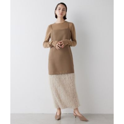 美品】ウィムガゼット ノースリーブギャザーAラインワンピース