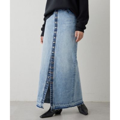 Whim Gazette ウィムガゼット ボタンデニムスカート ウィムガゼット Whim Gazette(ウィム ガゼット)のボタンデニムスカート通販