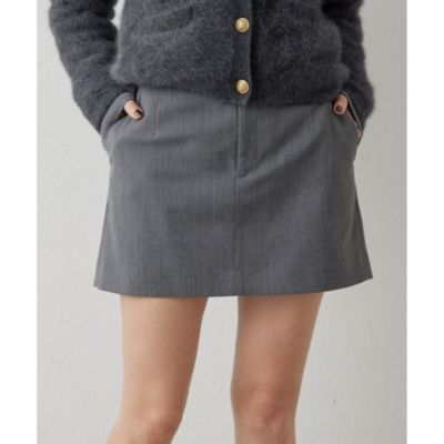 ★美品ウィムガゼットウールギャバミニスカート38 Whim Gazette(ウィム ガゼット)のウールギャバミニスカート通販
