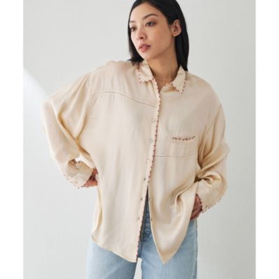 集英社HAPPY PLUS STOREWhim Gazette（ウィム ガゼット）/サテンシシュウシャツ