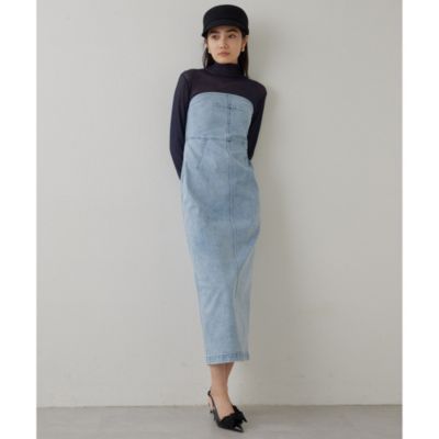 【セール 登場から人気沸騰】 Whim Gazette(ウィム ガゼット)のDENIMベアトップワンピース通販 ワンピース