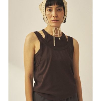 アイテム：【GEMINI】レイヤードノースリーブ　２枚１セット 完売品 Whim Gazette(ウィム ガゼット)の【GEMINI】レイヤードノースリニット