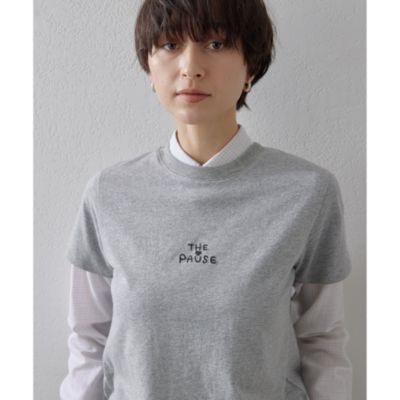 集英社HAPPY PLUS STOREWhim Gazette（ウィム ガゼット）/【THE PAUSE】THE PAUSE刺繍Tシャツ