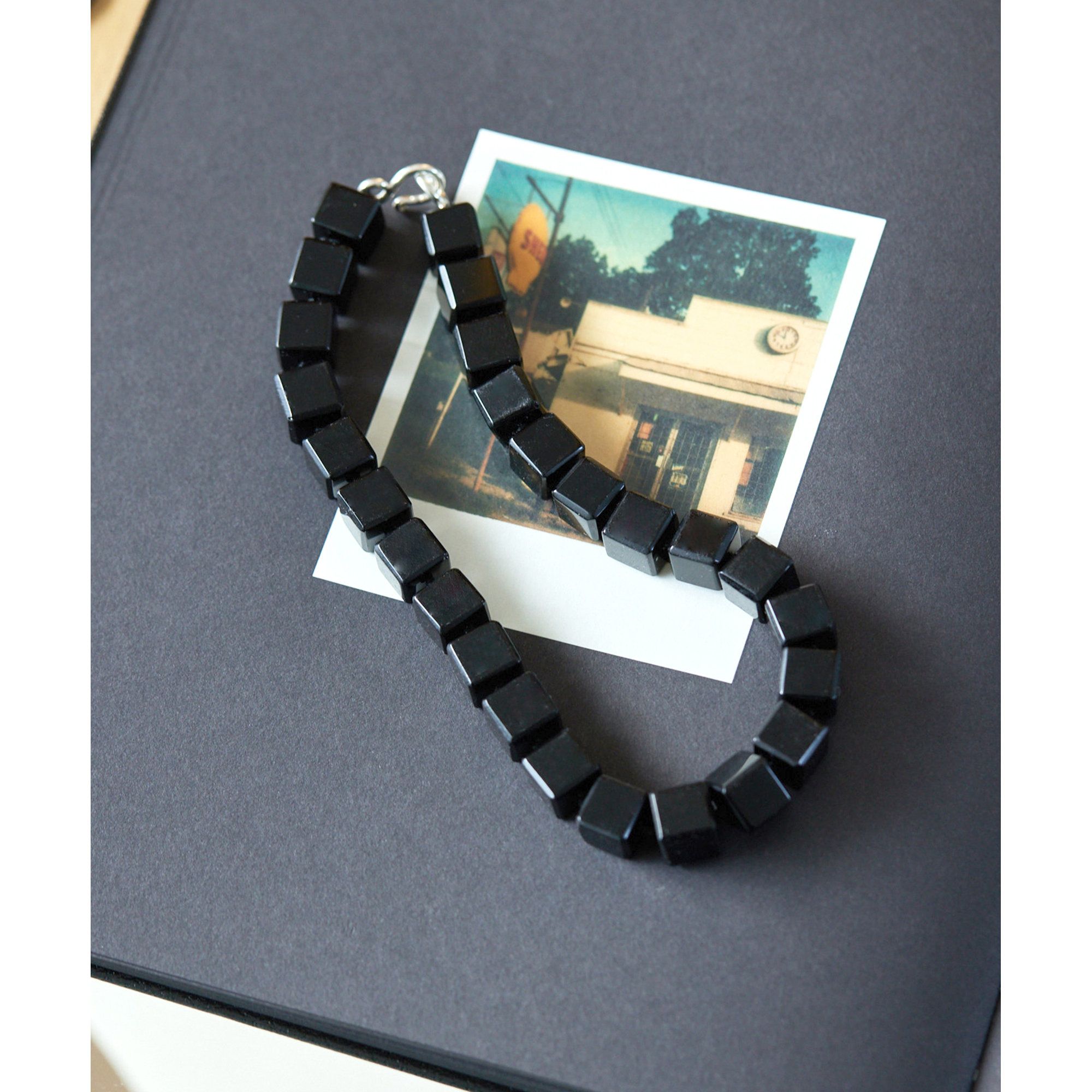 Whim Gazette(ウィム ガゼット)/【Hoaw.】Black agate stoneネックレス