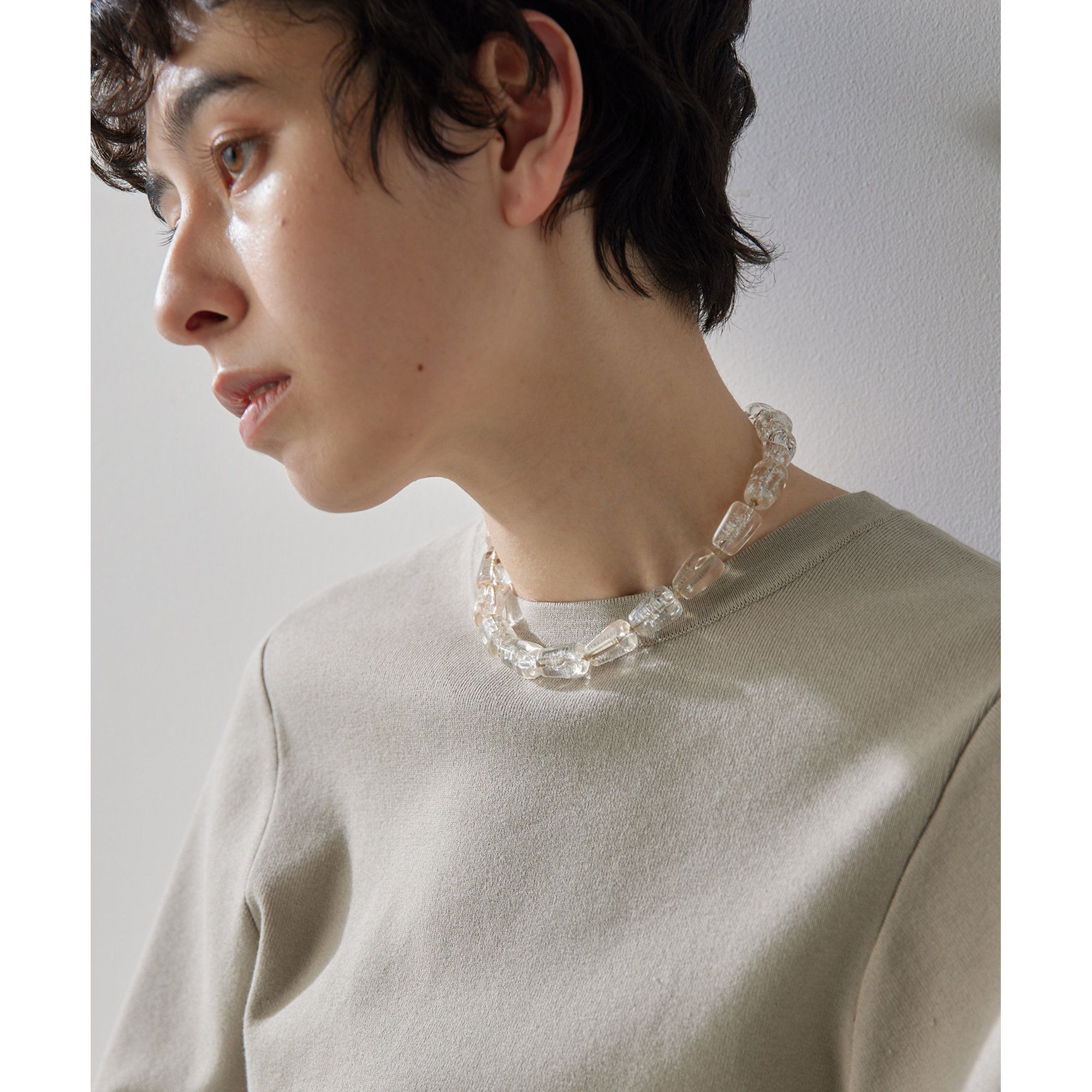 Whim Gazette(ウィム ガゼット)/【Hoaw.】Glass beads ネックレス