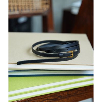 【美品】Whim Gazette ウィムガゼット♡レザーナローベルト Whim Gazette(ウィム ガゼット)の【Hoaw.】レザーナローベルト通販