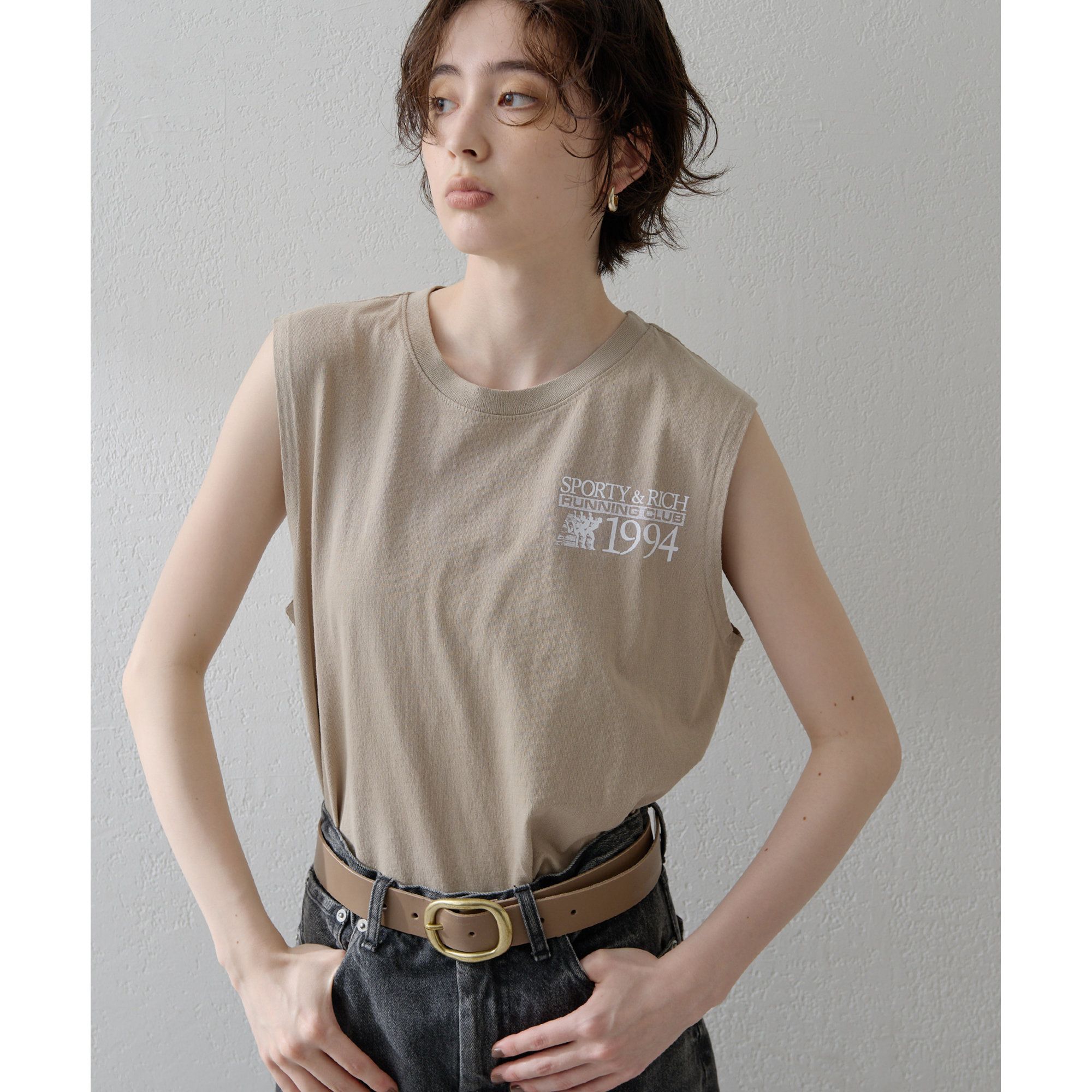 Whim Gazette(ウィム ガゼット)/【Sporty＆Rich】Finish Line Muscle T