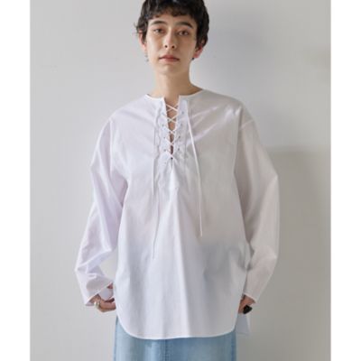 Whim Gazette(ウィム ガゼット)のレースアップブラウス通販 | 集英社