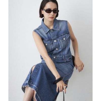 ウィムガゼット　デニムノースリーブロングワンピース Whim Gazette｜DENIMワンピース | Rakuten Fashion(楽天