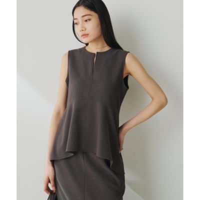 集英社HAPPY PLUS STOREWhim Gazette（ウィム ガゼット）/ストレッチブッチャーペプラムブラウス