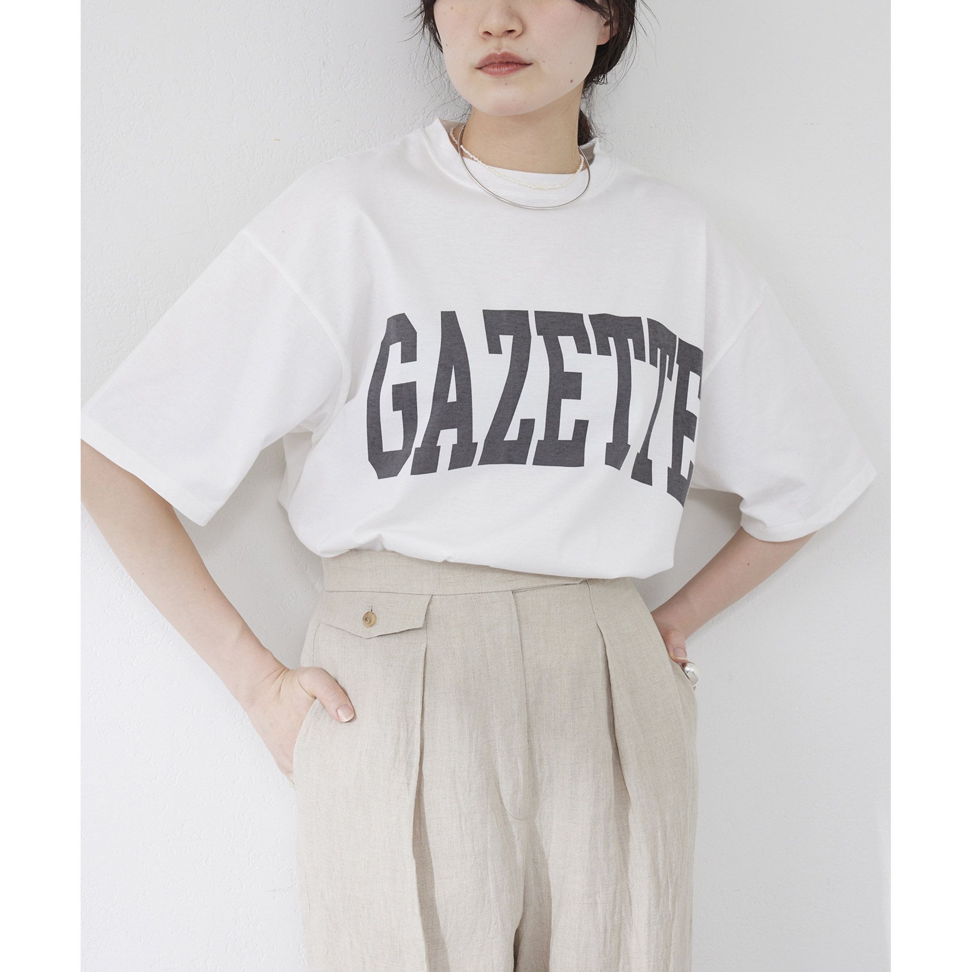 Whim Gazette(ウィム ガゼット)/GAZETTEロゴ Tシャツ