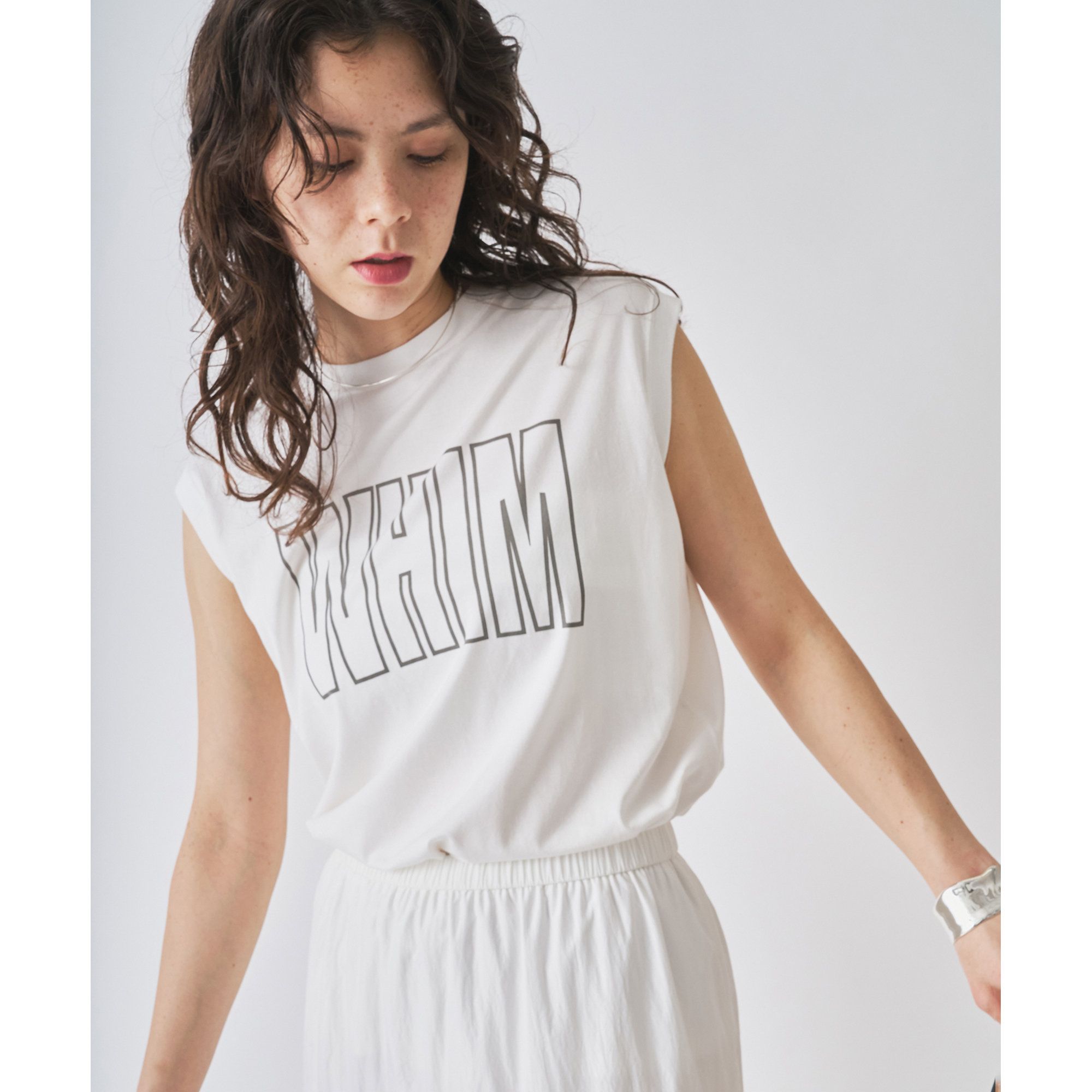 Whim Gazette(ウィム ガゼット)/ノースリーブロゴTシャツ