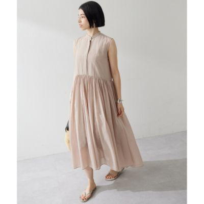 Whim Gazette シルクローンギャザーワンピース38 Whim Gazette(ウィム ガゼット)のシルクローンギャザー