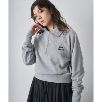 Whim Gazette(ウィム ガゼット)のハーフジップロゴ裏毛プル