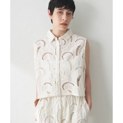 集英社HAPPY PLUS STOREWhim Gazette（ウィム ガゼット）/エンブロイダリーフレンチスリーブシャツ