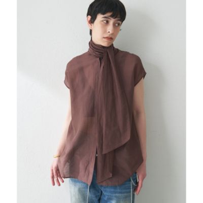集英社HAPPY PLUS STOREWhim Gazette（ウィム ガゼット）/シルクローンノースリーブブラウス