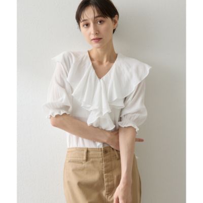 集英社HAPPY PLUS STOREWhim Gazette（ウィム ガゼット）/カスケードハーフスリーブブラウス