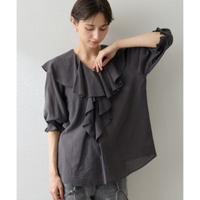集英社HAPPY PLUS STOREWhim Gazette（ウィム ガゼット）/カスケードハーフスリーブブラウス