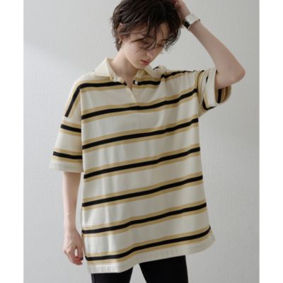 ウィム ガゼット 【THE PAUSE】ボーダーBIGポロシャツ Whim Gazette(ウィム ガゼット)の【THE PAUSE】ボーダーBIG