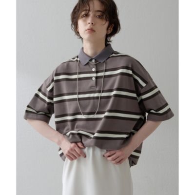 ウィム ガゼット 【THE PAUSE】ボーダーBIGポロシャツ THE PAUSE】ボーダーBIGポロシャツ | Whim Gazette(ウィム