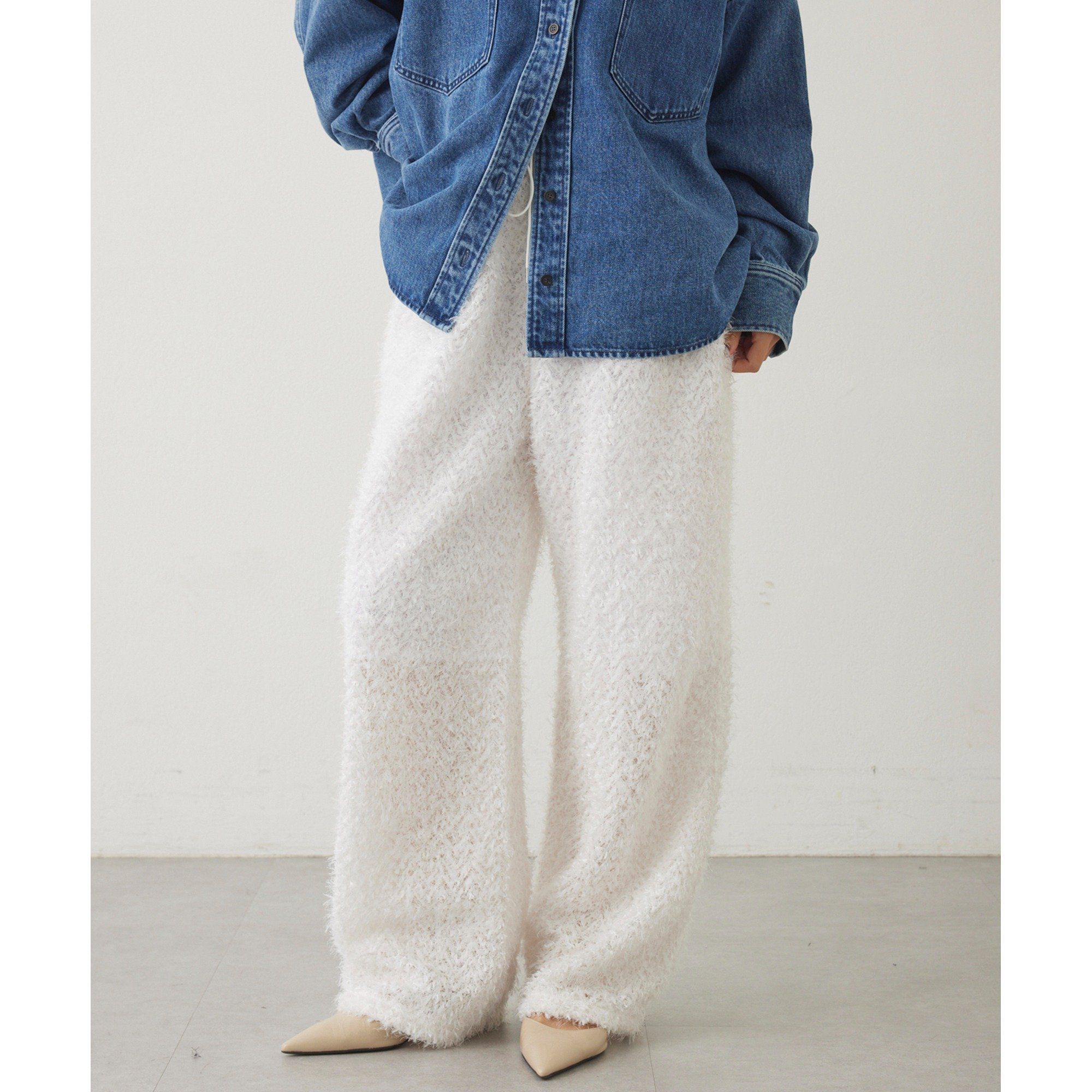 Whim Gazette(ウィム ガゼット)/【THE PAUSE】フェザーチュールパンツ