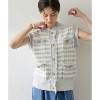 新品 Whim Gazetteツイードニットジレ Whim Gazette(ウィム ガゼット)のツィードニットジレ通販 | 集英社