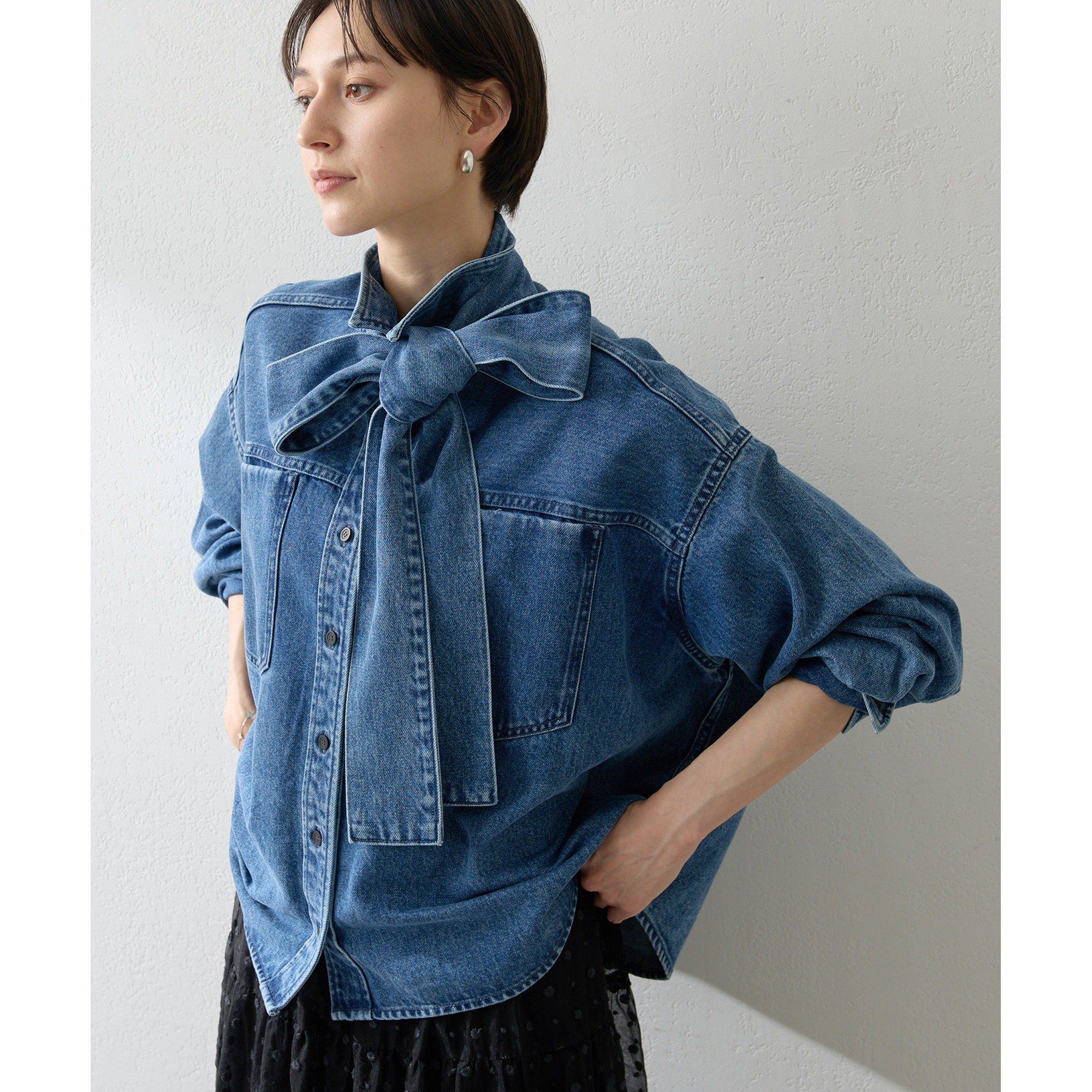 Whim Gazette(ウィム ガゼット)/デニムボウタイシャツ