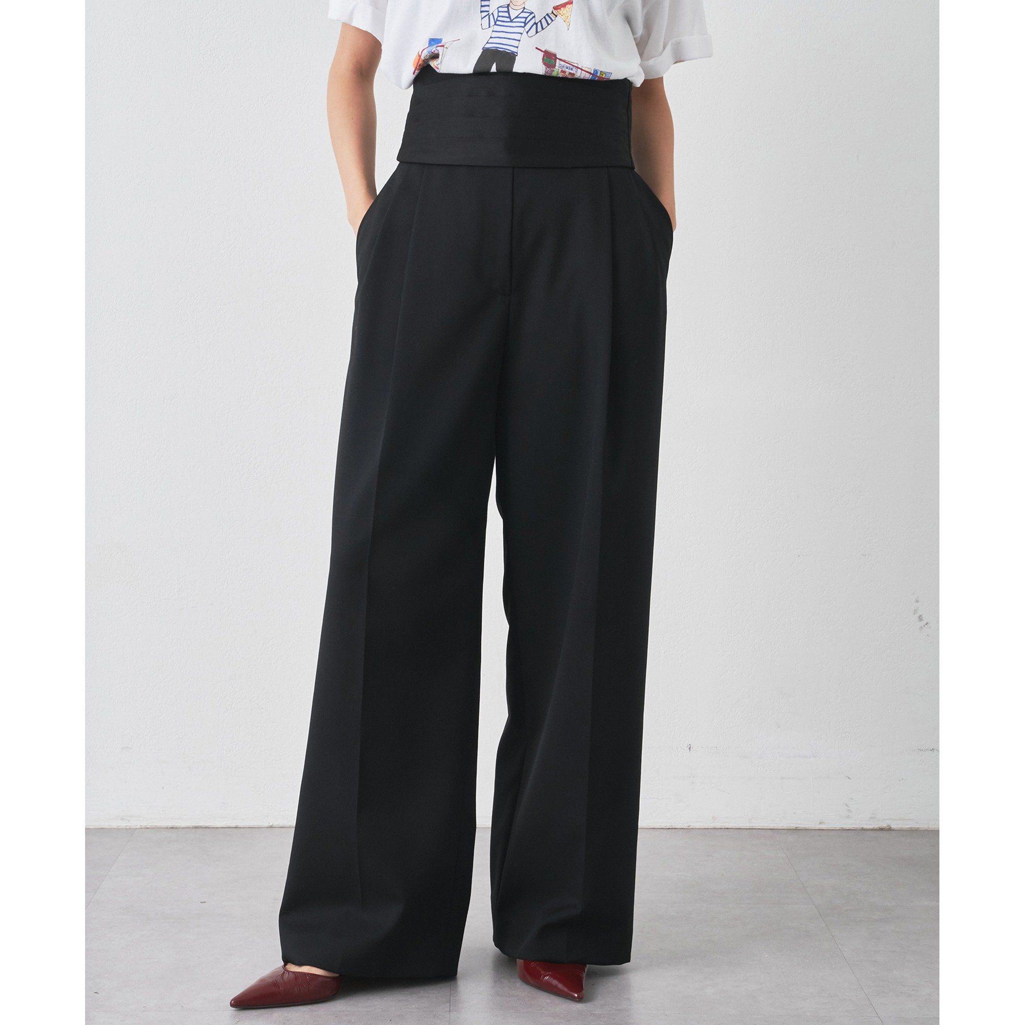 Whim Gazette(ウィム ガゼット)/カマーベルトタックパンツ