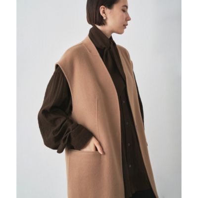 【Whim Gazette】ウィムガゼット　コットンシルクオーバーコート　値下げ 中古・古着通販】Whim Gazette (ウィムガゼット) ビーバーリバー