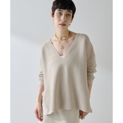 集英社HAPPY PLUS STOREWhim Gazette（ウィム ガゼット）/深Vスリットニットプルオーバー