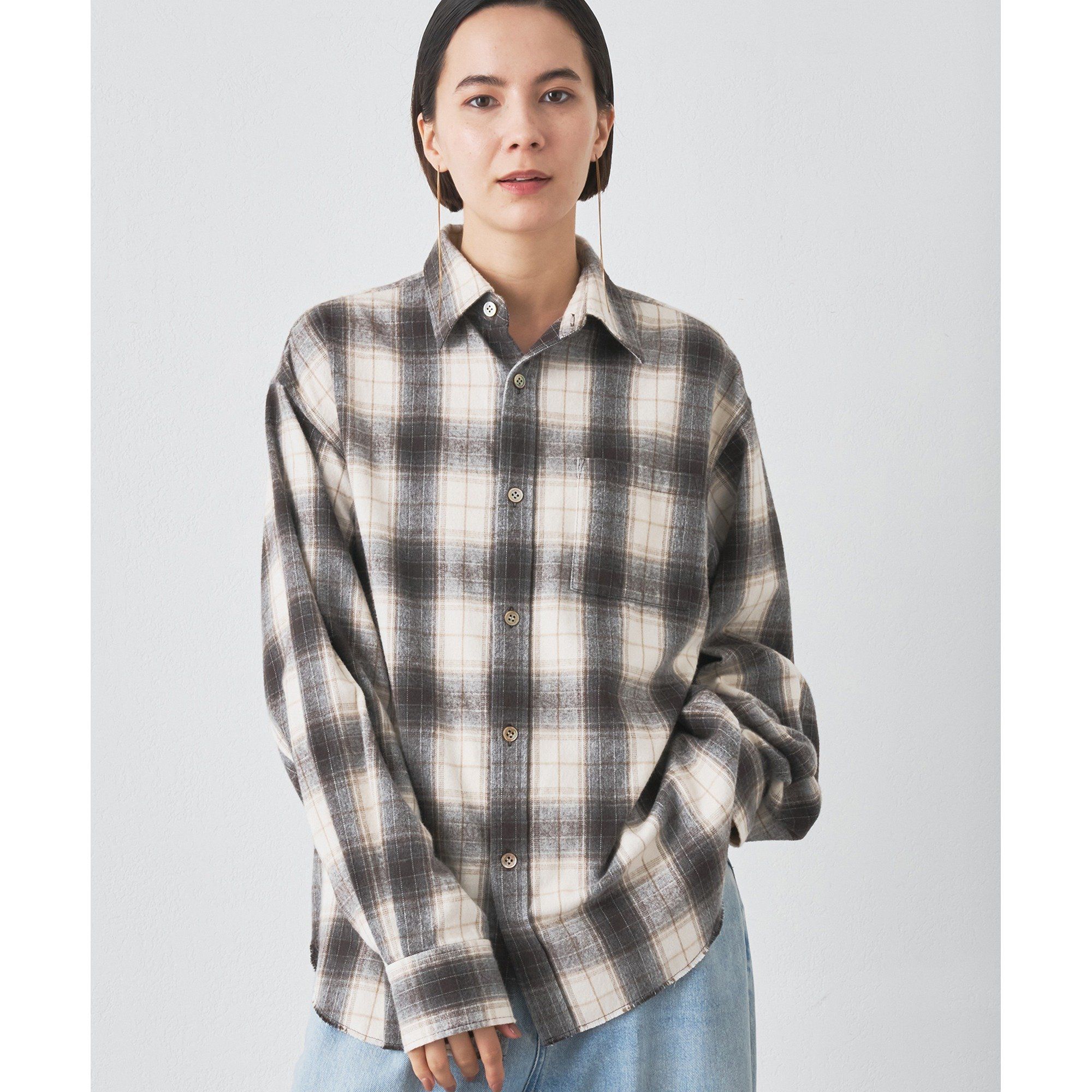 Whim Gazette(ウィム ガゼット)/シャギーチェックシャツ