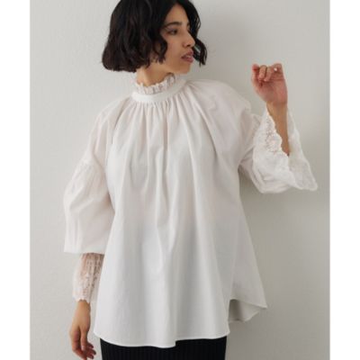 集英社HAPPY PLUS STOREWhim Gazette（ウィム ガゼット）/レースギャザーブラウス