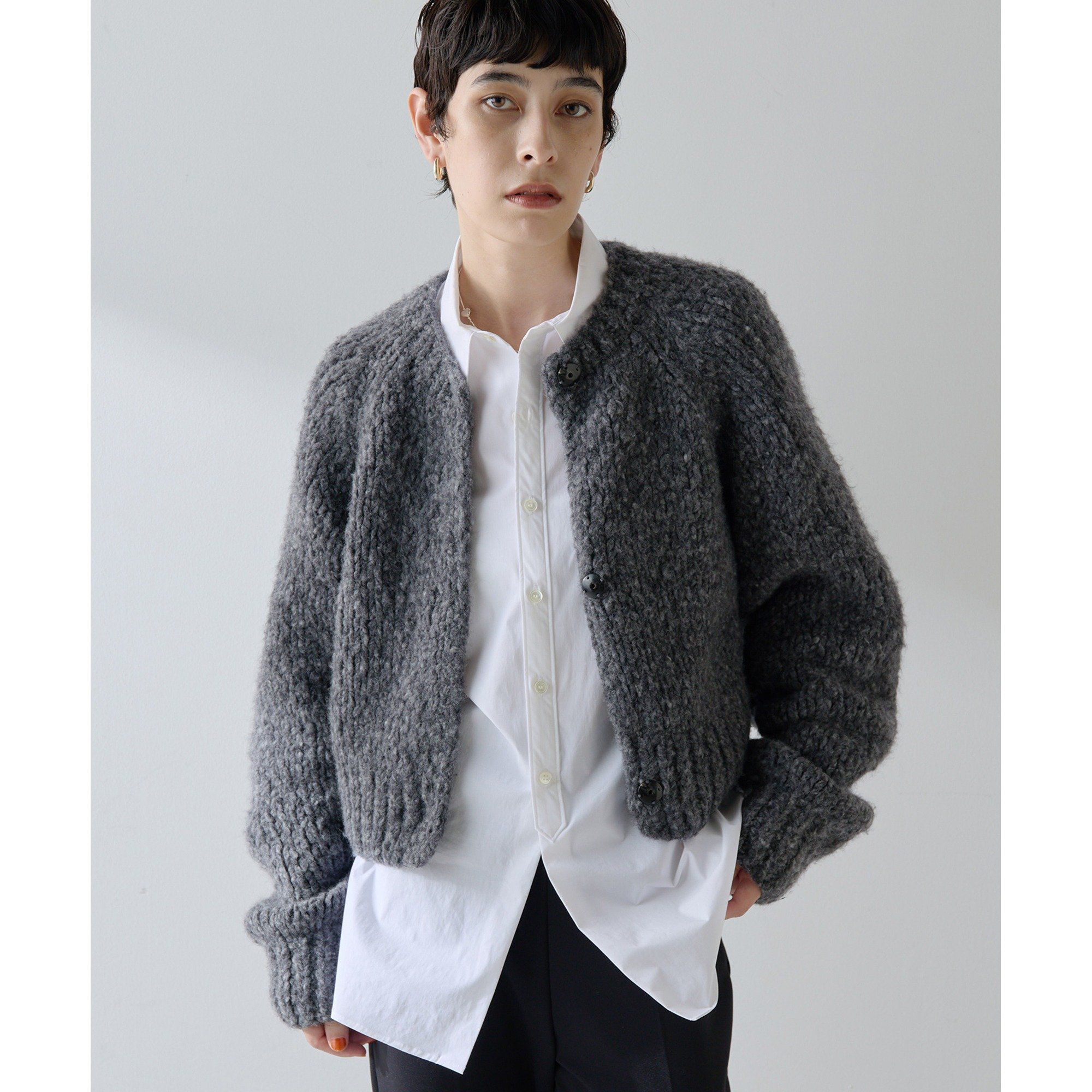 Whim Gazette(ウィム ガゼット)/ハンドニットカーディガン