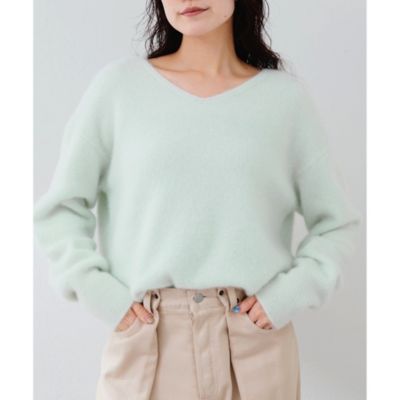 Whim Gazette(ウィム ガゼット)のフォックスウール Vネックプル