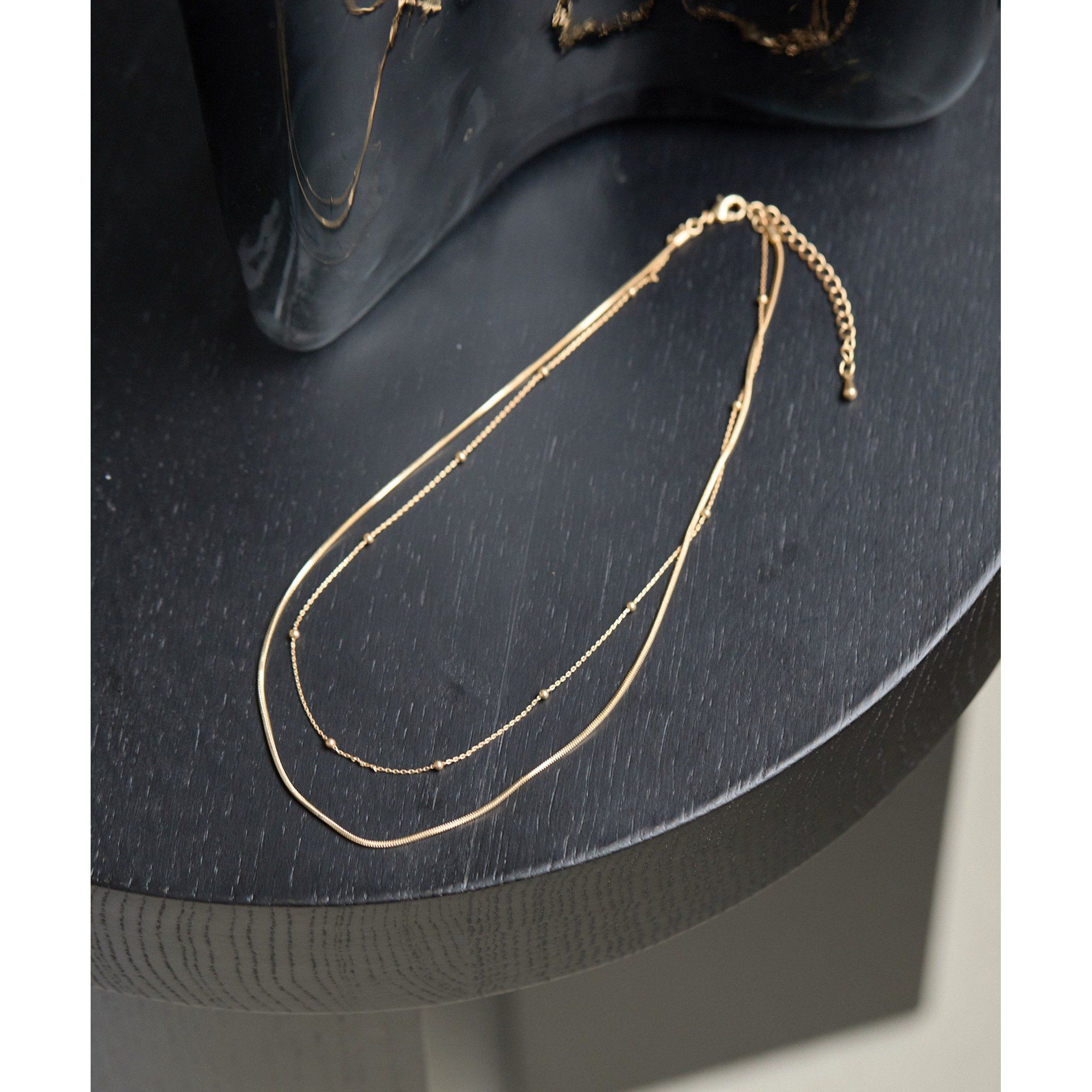 Whim Gazette(ウィム ガゼット)/【THE PAUSE】ダブルチェーンネックレス