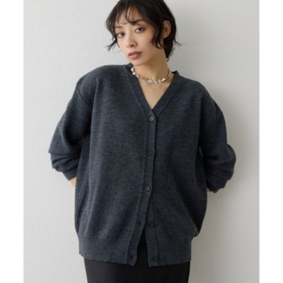 ウィムガゼット2022　ミラノリブカーディガン　ホワイト　22000円　ウール ミラノリブカーディガン | Whim Gazette(ウィム ガゼット