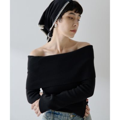 Whim Gazette(ウィム ガゼット)のオフショルニットプルオーバー