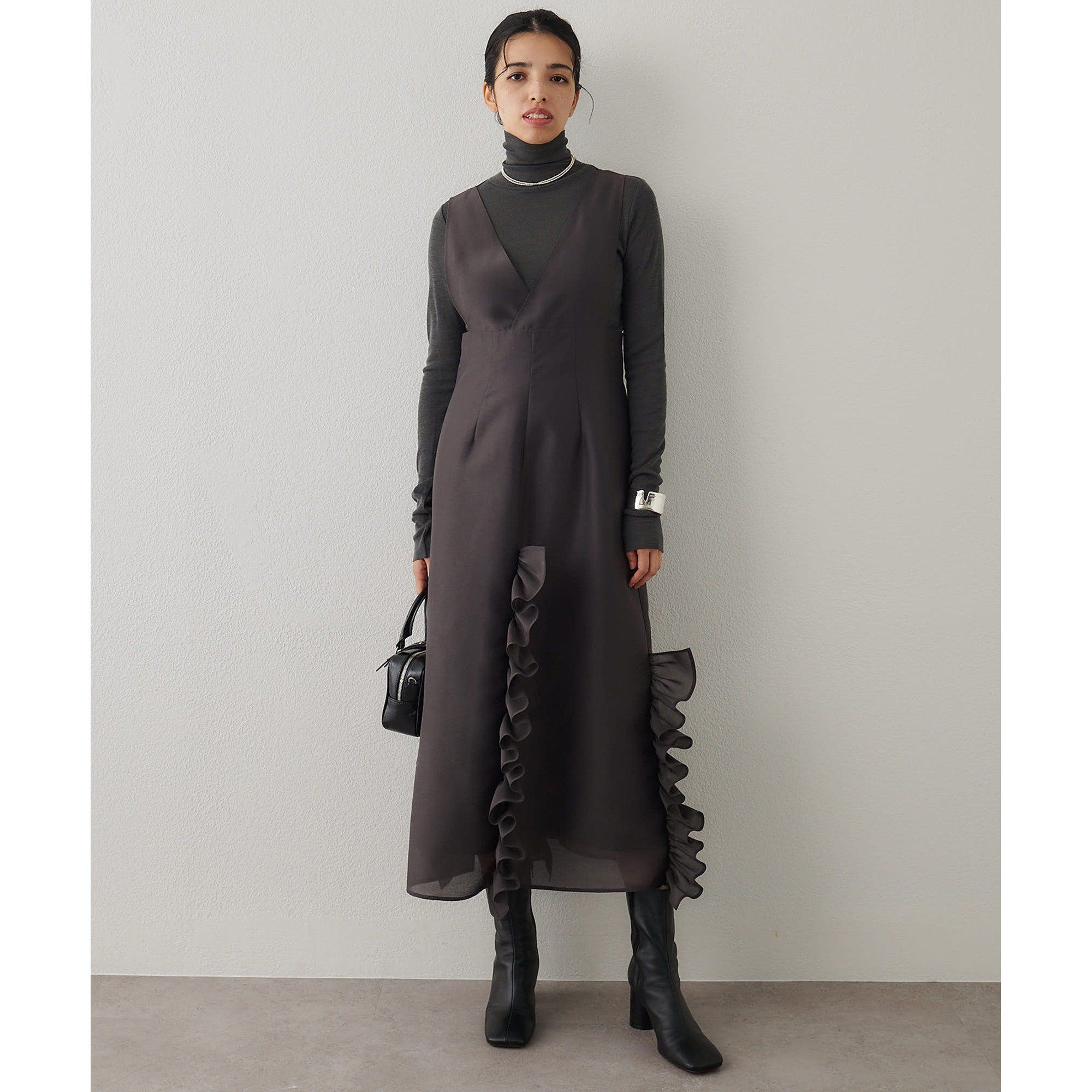 Whim Gazette(ウィム ガゼット)/フリルオーガンジーワンピース