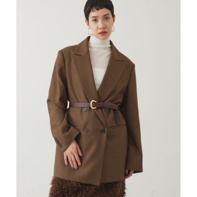 【THE PAUSE】チェックダブルジャケット／Whim Gazette 