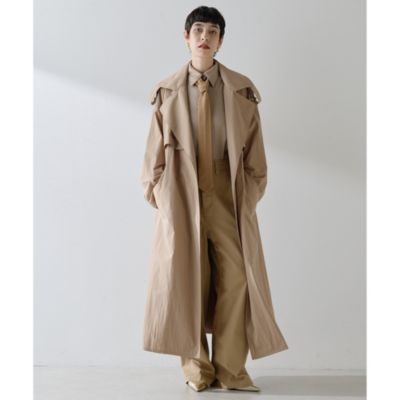 【新品】Whim Gazette ギャザーフーデッドコート アイボリー最終値下げ THE PAUSE】ギャザーフーデッドコート | Whim Gazette(ウィム
