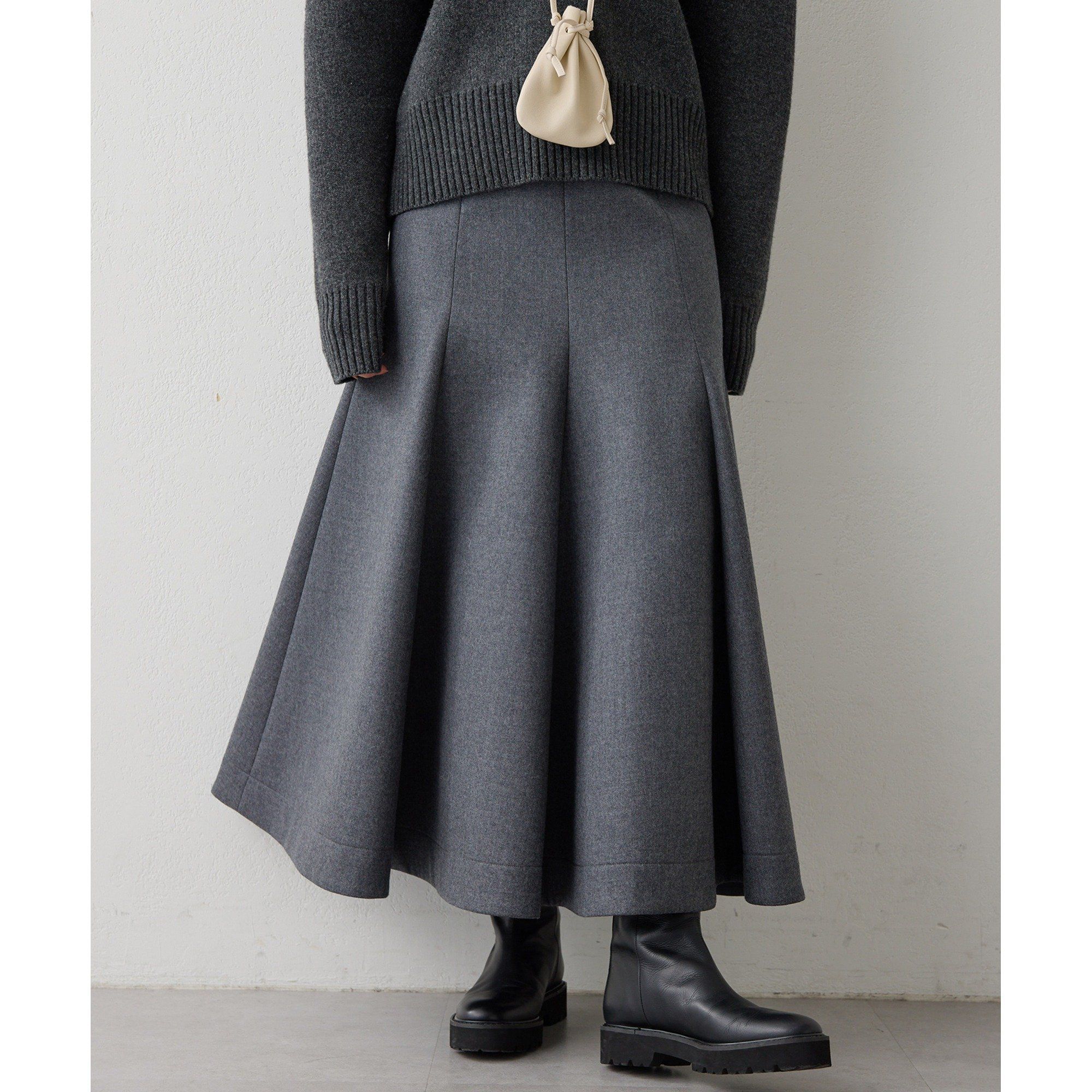 Whim Gazette(ウィム ガゼット)/ボンディングウールスカート