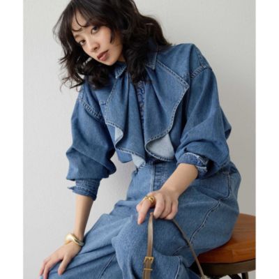 集英社HAPPY PLUS STOREWhim Gazette（ウィム ガゼット）/フリルデニムブラウス