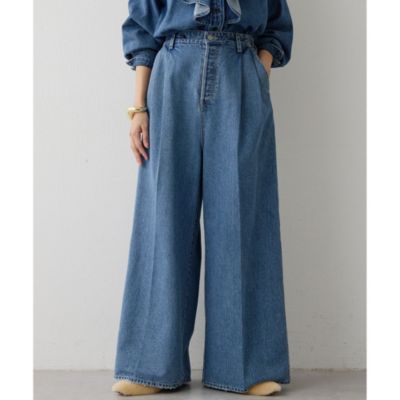ワイドデニムイージーパンツ