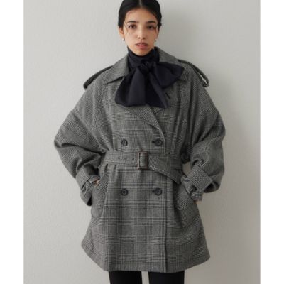 ウィムガゼット　雑誌掲載完売コート　スプリングコート　トレンチ Whim Gazette(ウィム ガゼット)のウールミドルトレンチコート通販