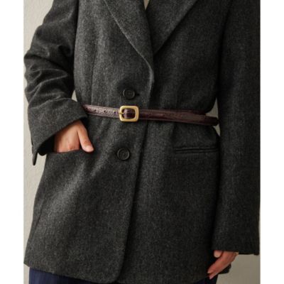 集英社HAPPY PLUS STOREWhim Gazette（ウィム ガゼット）/【Hoaw.】型押しナローベルト