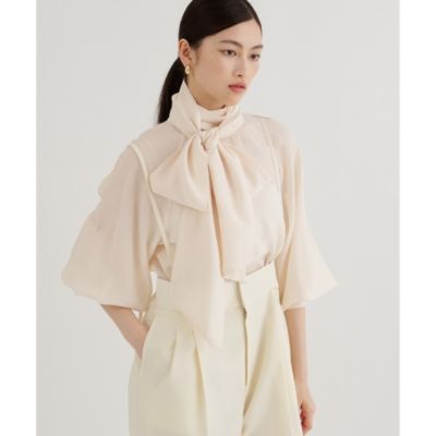 　シフォンボウタイブラウス