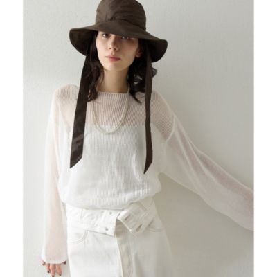 WhimGazette メッシュプルオーバー 25SS モカ ウィムガゼット Whim Gazette（ウィムガゼット）の「メッシュプルオーバー（ニット