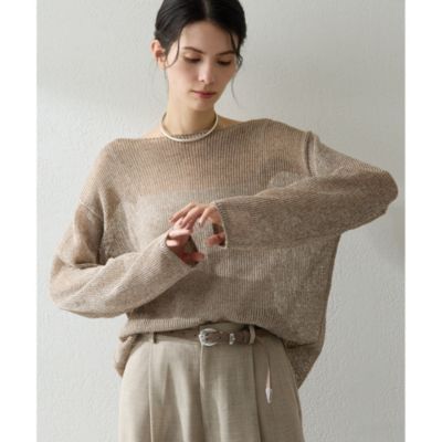 Whim Gazette ボートメッシュニットプルオーバー ボートメッシュニットプルオーバー（ニット/セーター）｜Whim Gazette