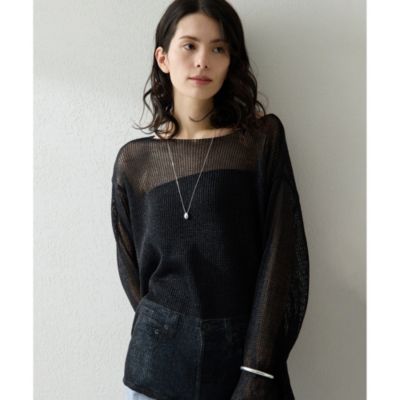Whim Gazette(ウィム ガゼット)のボートメッシュニットプルオーバー