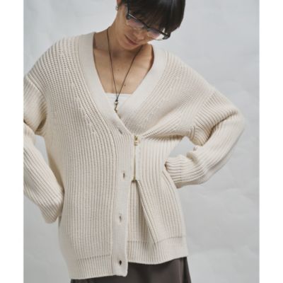 Whim Gazette(ウィム ガゼット)の【GEMINI】片畔カーディガン通販